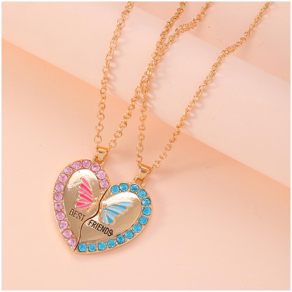 Collana Puzzle Cuore Collana Dell'amicizia, Confezione Da 2 Gold - Foto 2