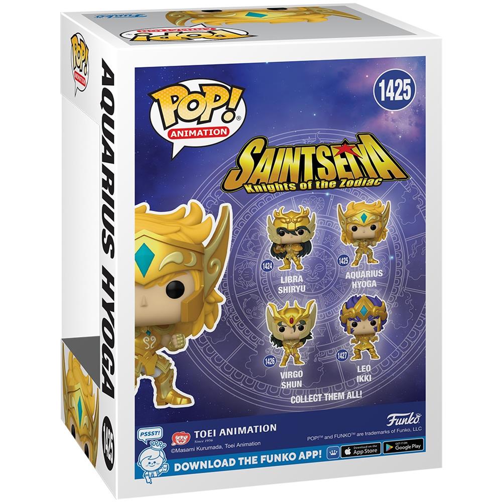 Animation Pop! Saint Seiya Vinyl Figure Gold Aquarius Hyoga 9 Cm - Foto 4