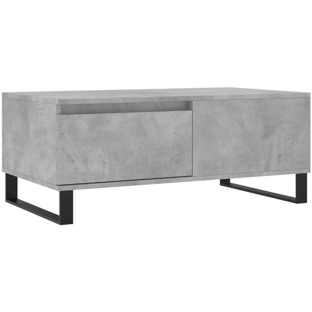 Tavolino Salotto Grigio Cemento 90x50x36,5 Cm Legno Multistrato - Foto 2