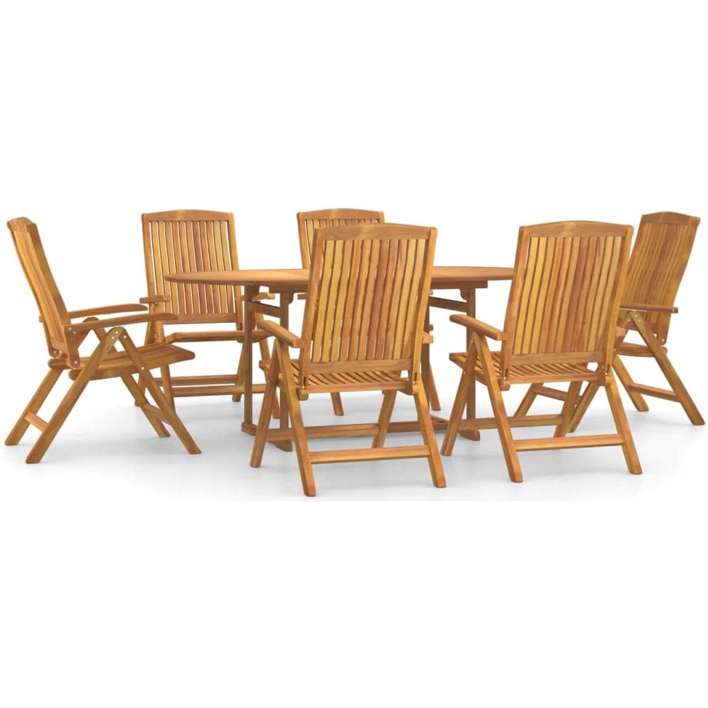 Set Da Pranzo Da Giardino 7 Pz In Legno Massello Di Teak - Foto 2