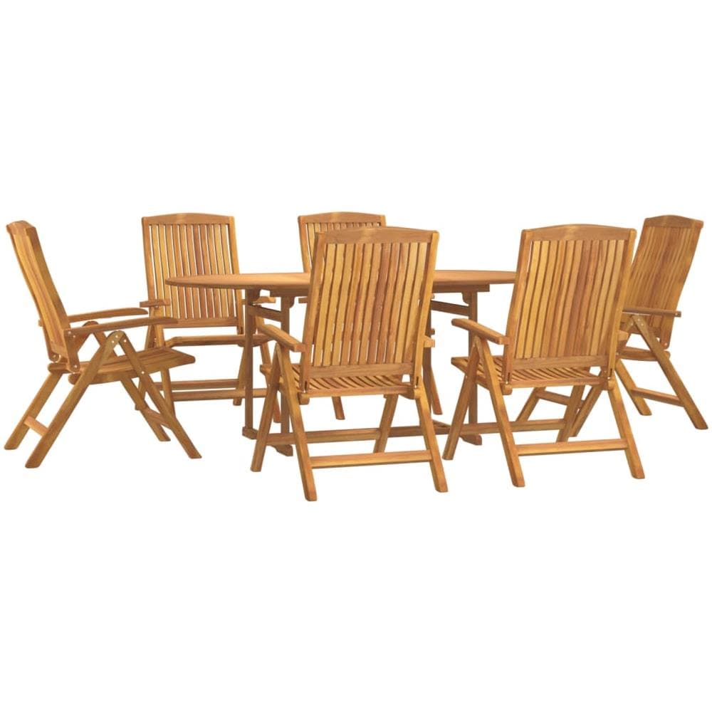 Set Da Pranzo Da Giardino 7 Pz In Legno Massello Di Teak - Foto 3