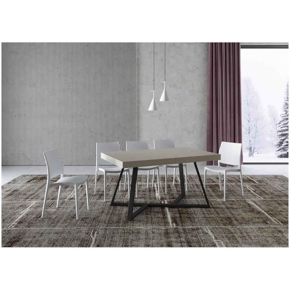 Tavolo allungabile 90x140/400 cm Booster cashmere gambe antracite - Foto 2