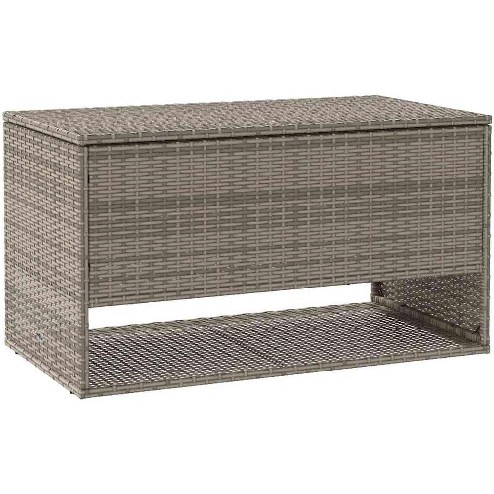 Scatola per Cuscini da Esterno Grigio 100x55x55,5 cm Polyrattan - Foto 1