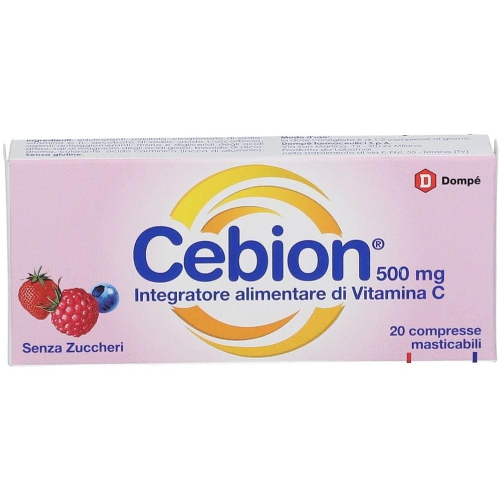 Cebion Masticabile Senza Zucchero Vitamina C 500 mg 20 Compresse - Foto 1