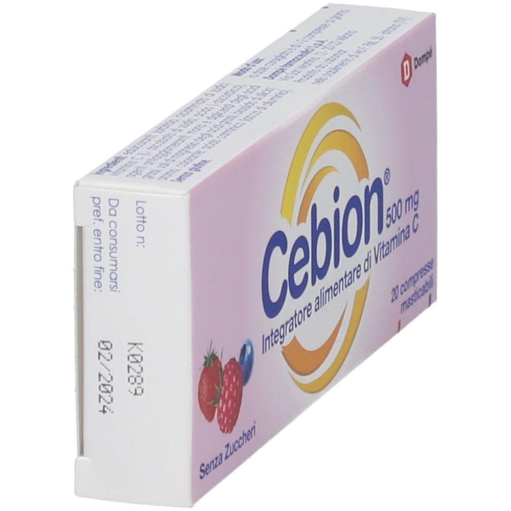 Cebion Masticabile Senza Zucchero Vitamina C 500 mg 20 Compresse - Foto 2