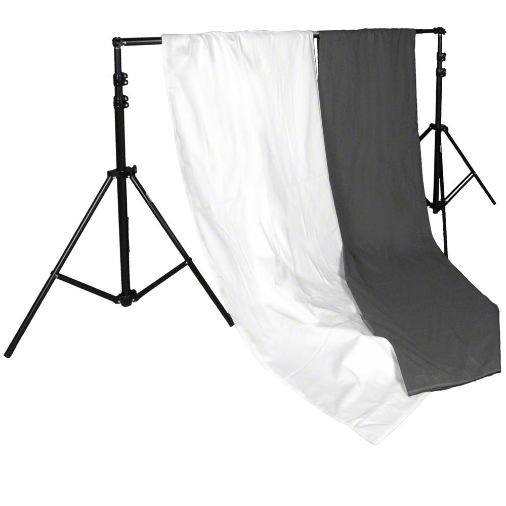 Kit 2 Treppiedi+2 Fondali Black and White+1 Baastone  - Foto 1