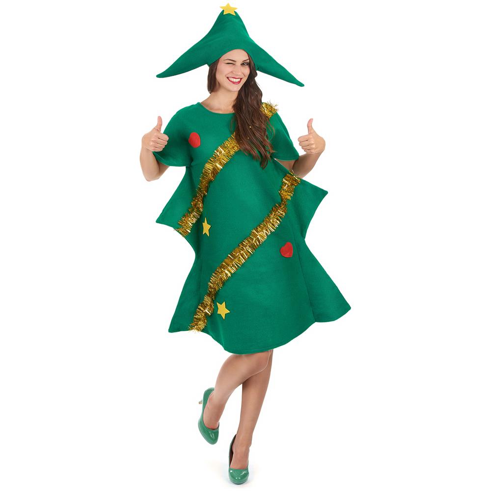 Costume Da Abete Di Natale Per Donna Taglia Unica - Foto 1