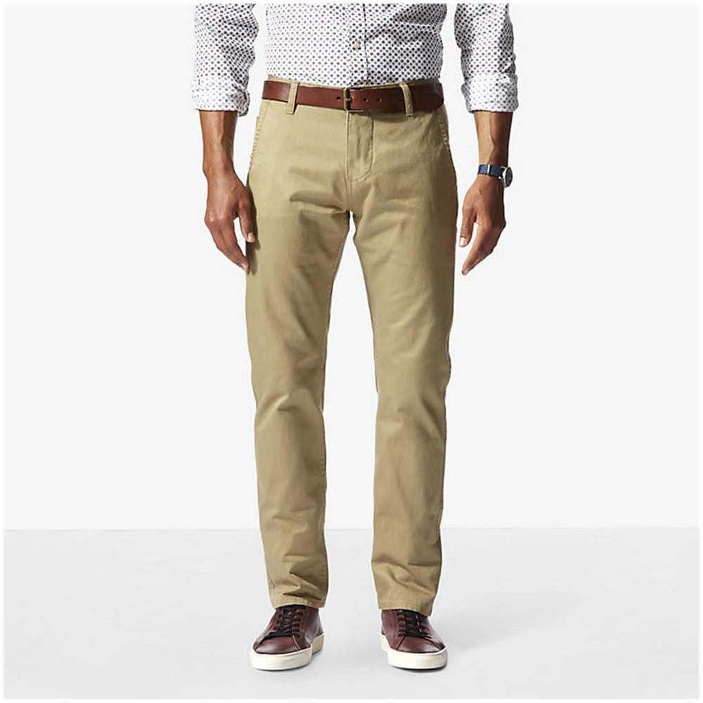 Pantaloni Alpha Khaki Slim Tapered L36 Abbigliamento Uomo W33-l36 - Foto 1