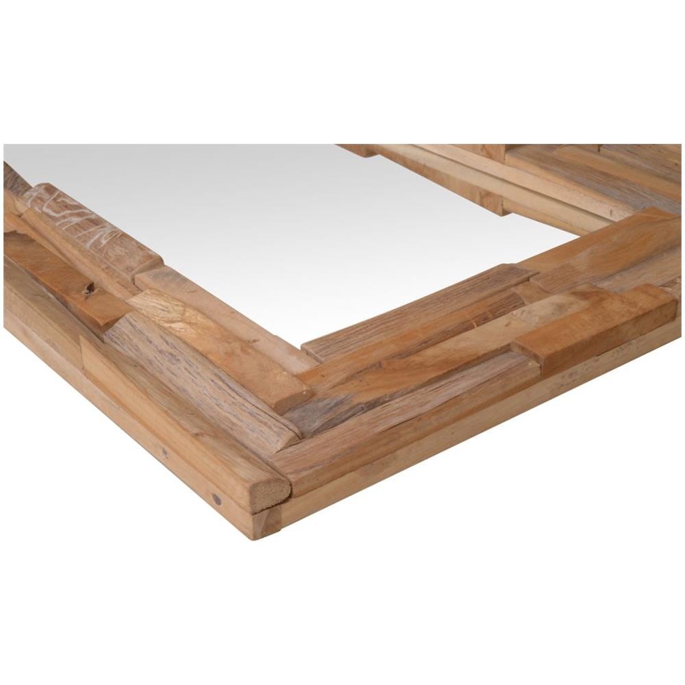 Specchio Decorativo In Legno Di Teak 60x60 Cm Quadrato - Foto 7