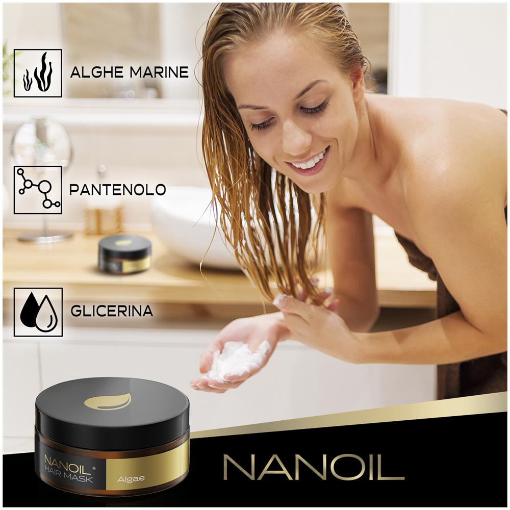 Algae Hair Mask - Maschera Per Capelli, 300 Ml, Rigenerazione Professionale, Idratazione, Morbidezza, Mai Più Capelli Secchi - Foto 4