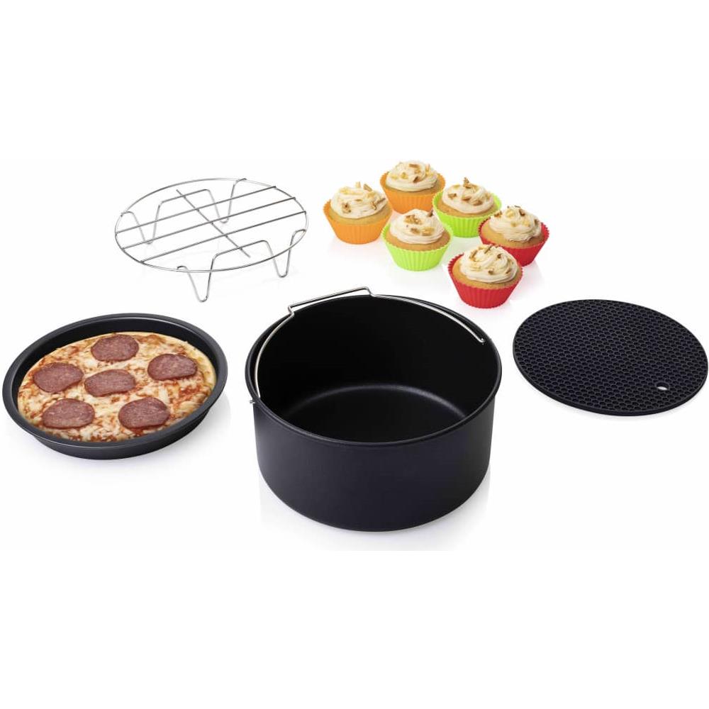 Accessori per Friggitrice ad Aria 10 pz 5,2L Metallo Silicone - Foto 3