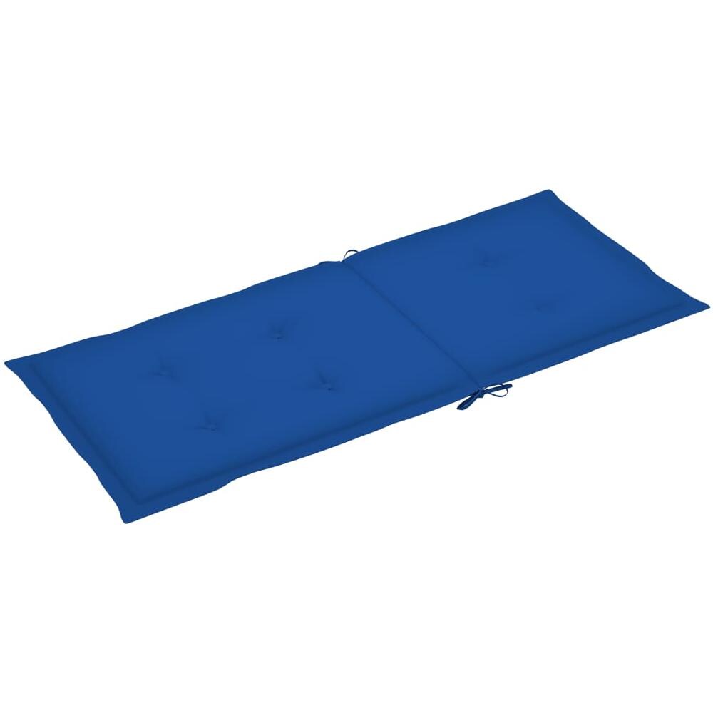 Cuscini per Sedie da Giardino 6 pz Blu Reale 120x50x4 cm - Foto 2