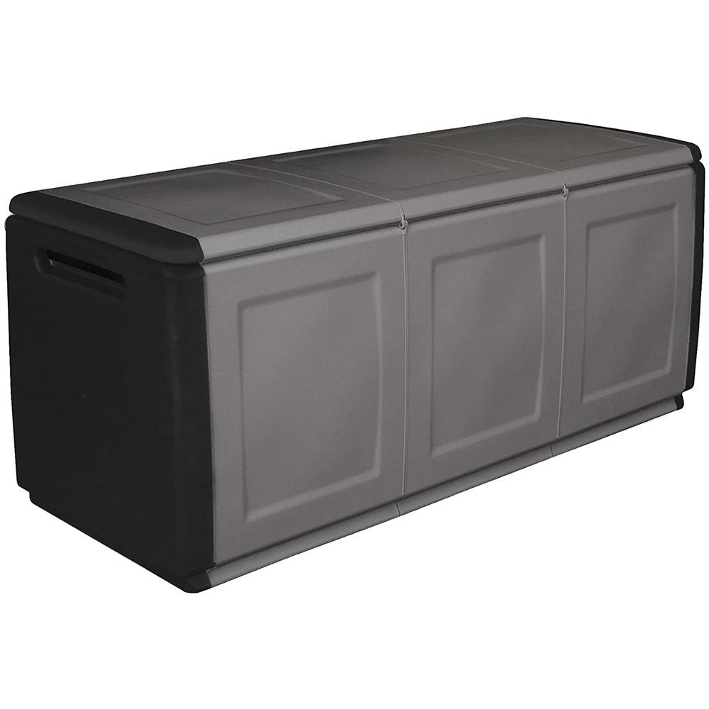 Baule In Resina Box 3 Contenitori Portatutto Da Esterno Interno Grigio Nero - Foto 1