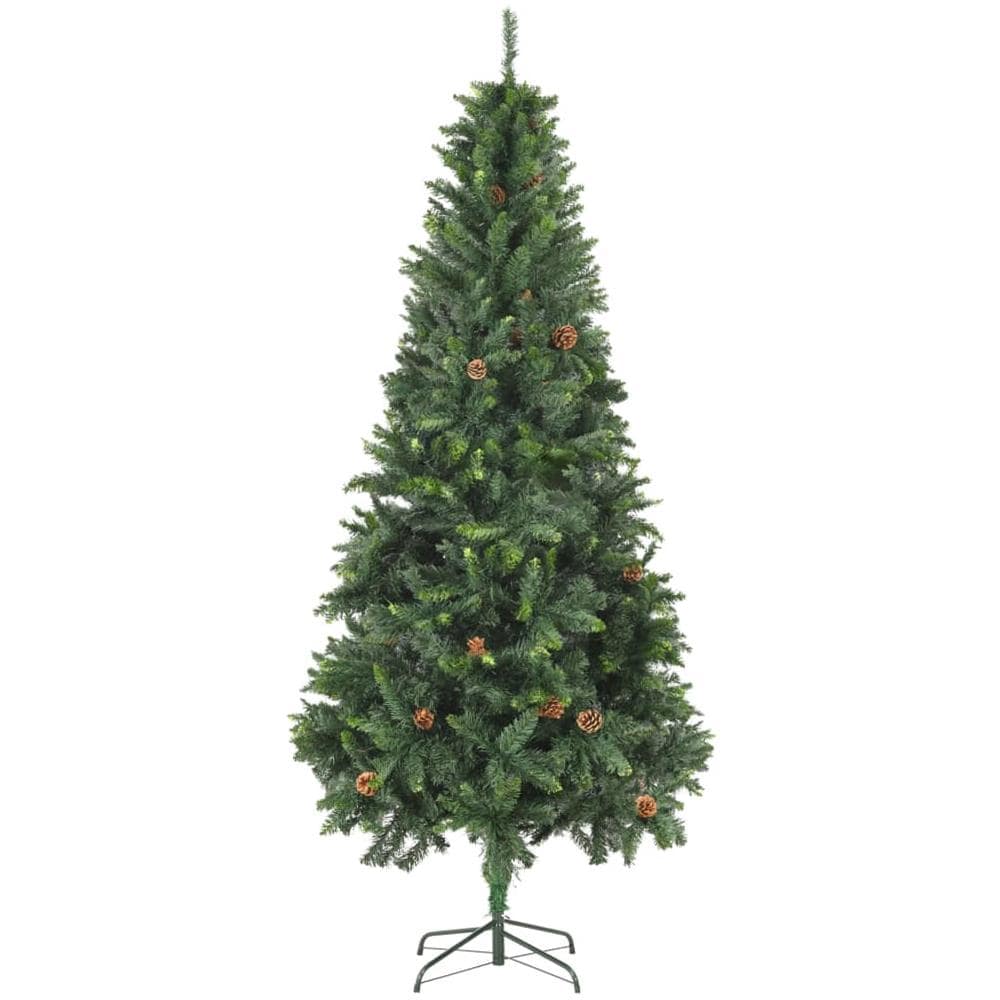 Set Albero Natale Artificiale con LED Palline e Pigne 210 cm - Foto 3
