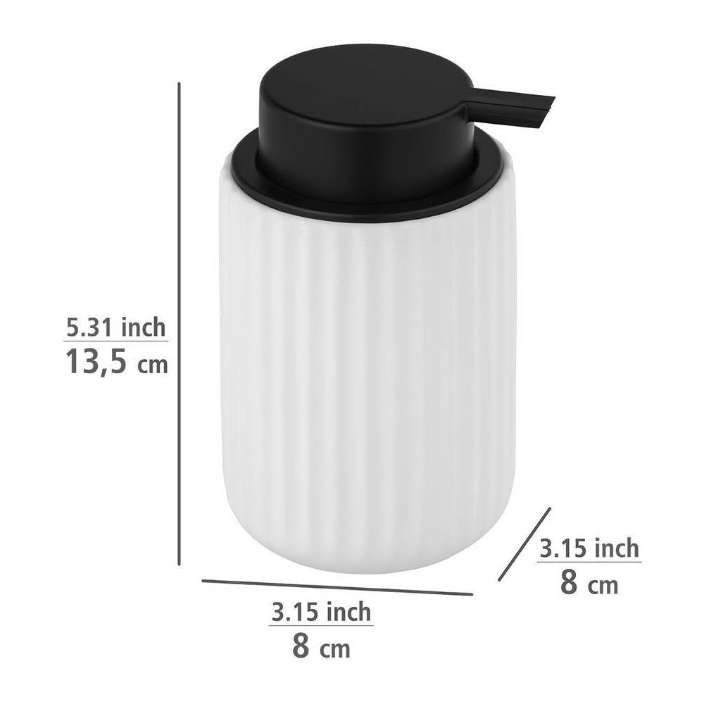 Dispenser Di Sapone Liquido Belluno, Ceramica, Bianco, 500 Ml, - Foto 5