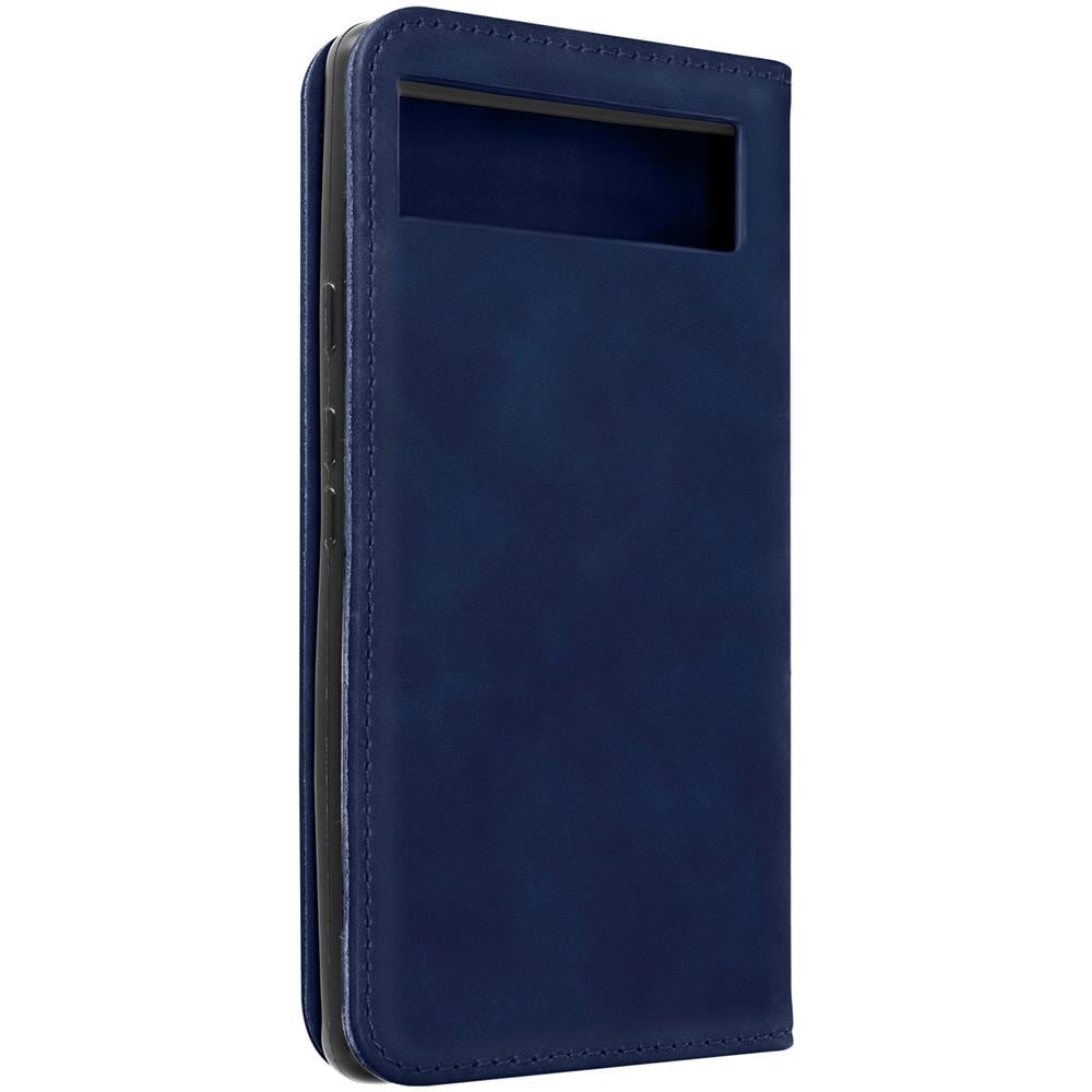 Custodia Portafoglio Google Pixel 6a Soft-touch Copertina Magnetica Blu - Foto 1
