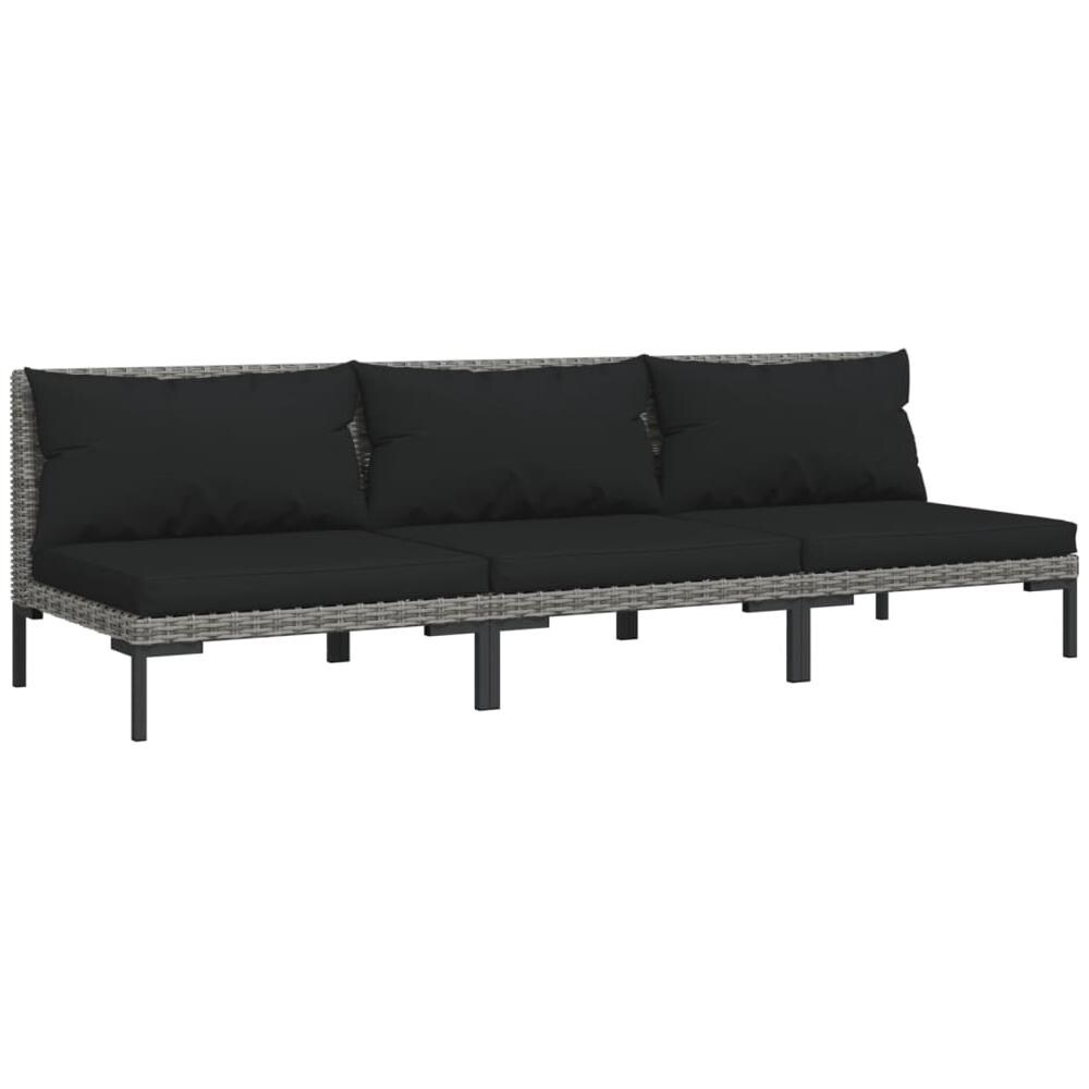 VIDAXL - Set Divani Da Giardino 3pz Con Cuscini In Legno Massello Acacia 3058095