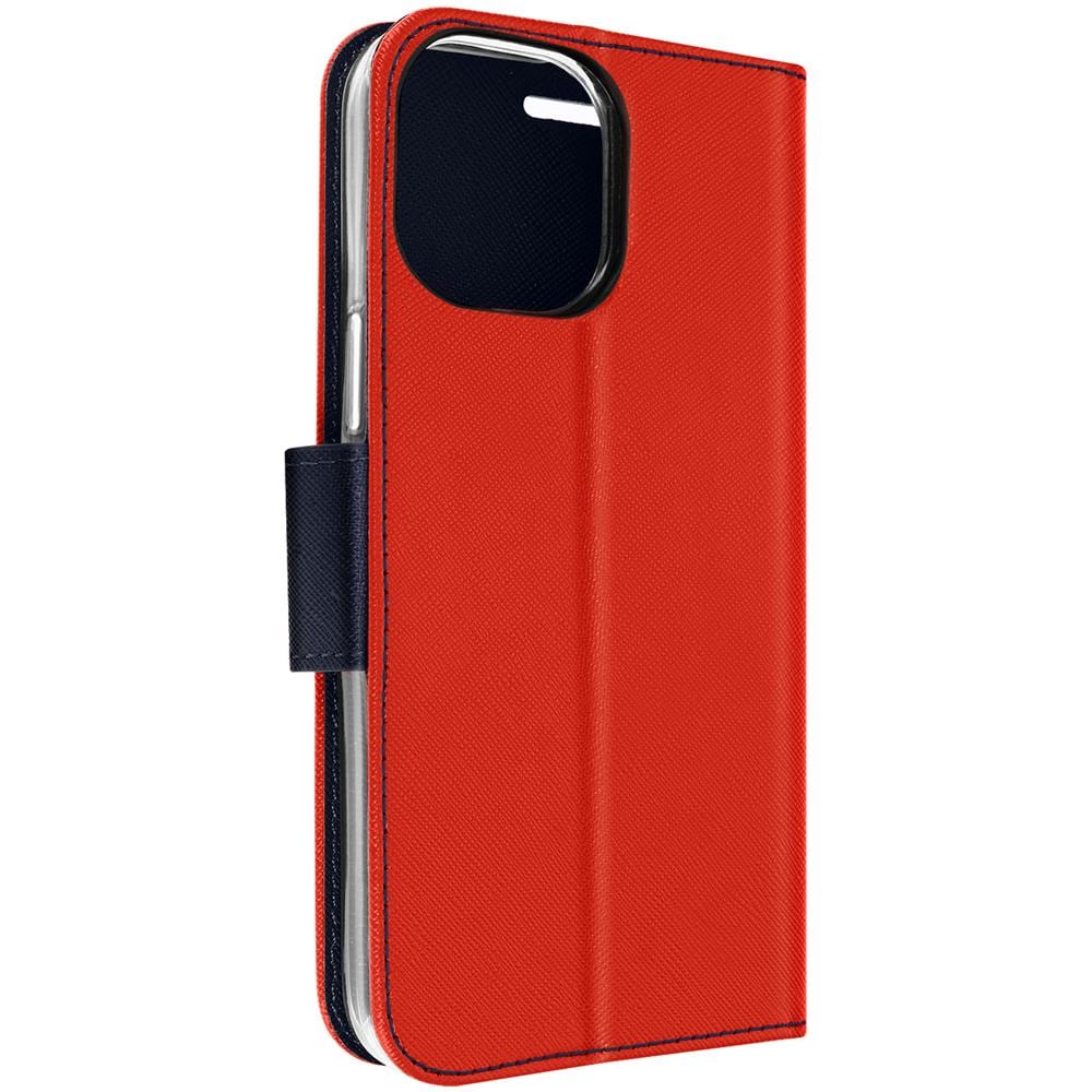 Custodia Portafoglio Iphone 14 Pro Funzione Supporto Rossa / Blu - Foto 5