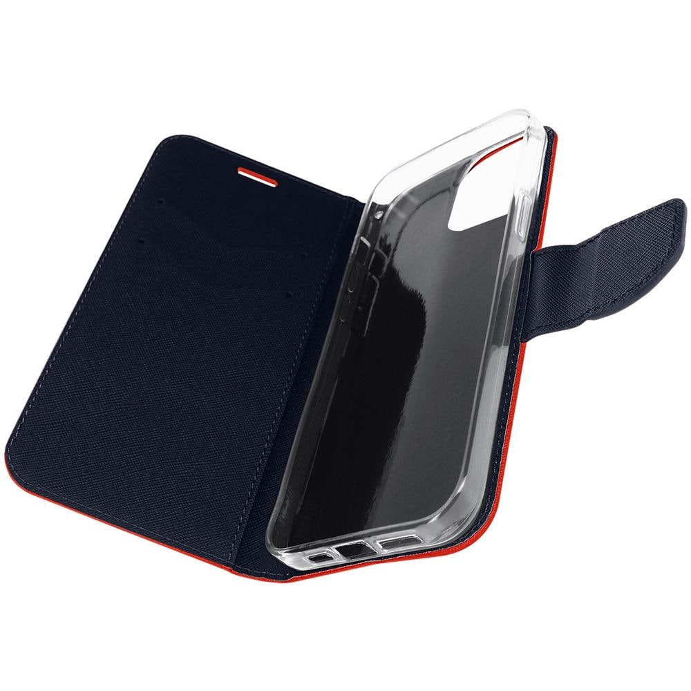 Custodia Portafoglio Iphone 14 Pro Funzione Supporto Rossa / Blu - Foto 1