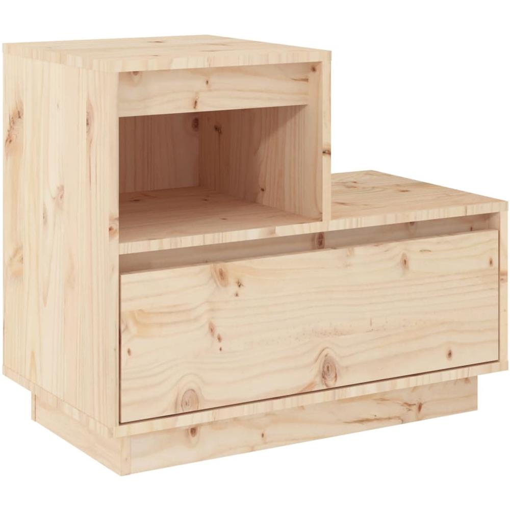 Comodini 2 Pz 60x34x51 Cm In Legno Massello Di Pino - Foto 2