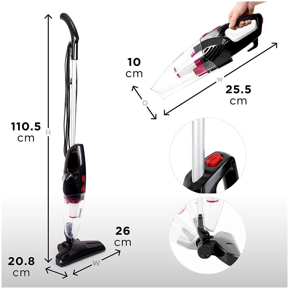 Vc8 Bk Scopa Elettrica 800w - Aspirapolvere E Aspirabriciole Senza Sacco Con Filtro Hepa - Accessori Inclusi - Ideale Per Ufficio E Casa - Foto 2