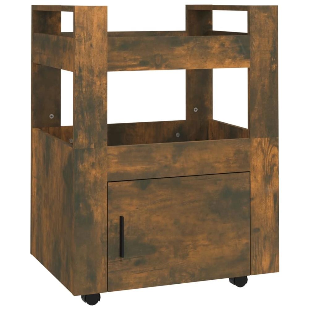 Carrello Da Cucina Rovere Fumo 60x45x80 Cm Legno Multistrato - Foto 2