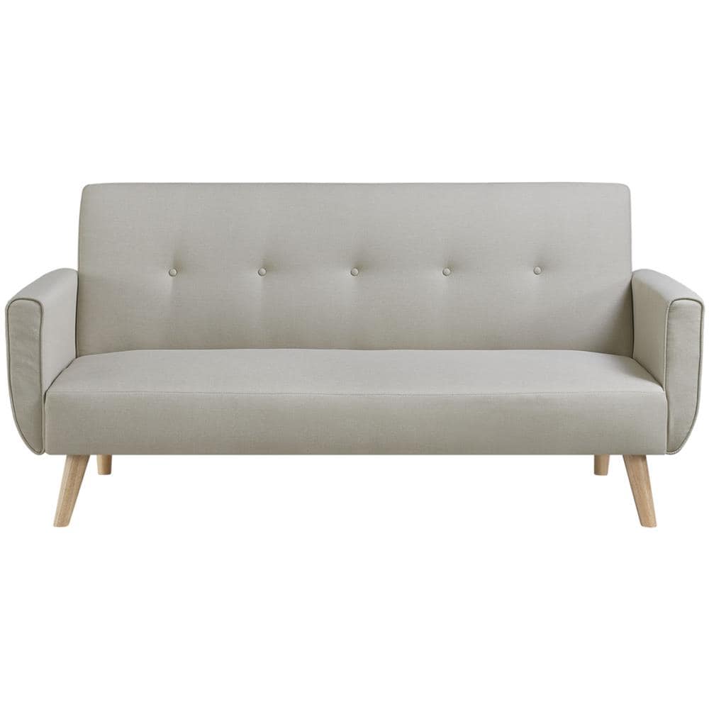 Berlin Divano Scandinavo Convertibile 3 Posti In Tessuto Beige - Foto 1