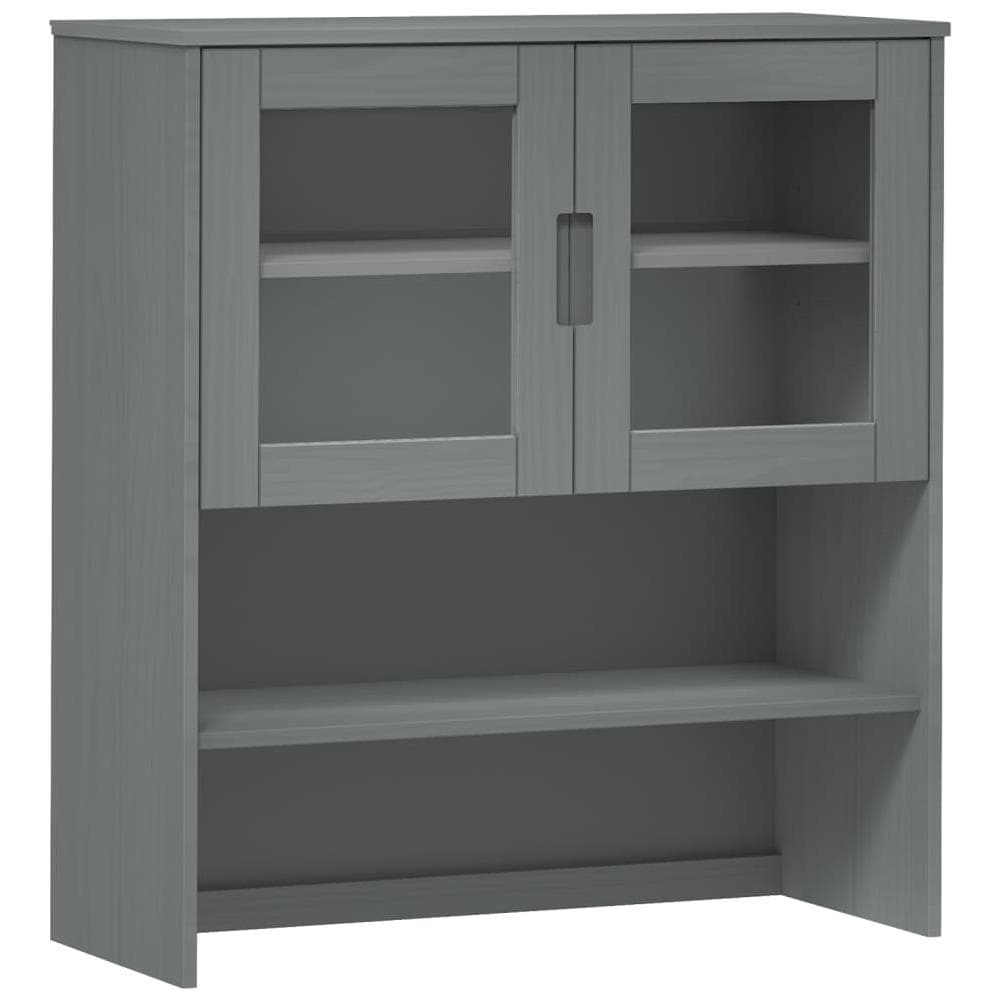 Ripiano Superiore Per Credenza Grigio 90x35x100cm Massello Pino - Foto 2