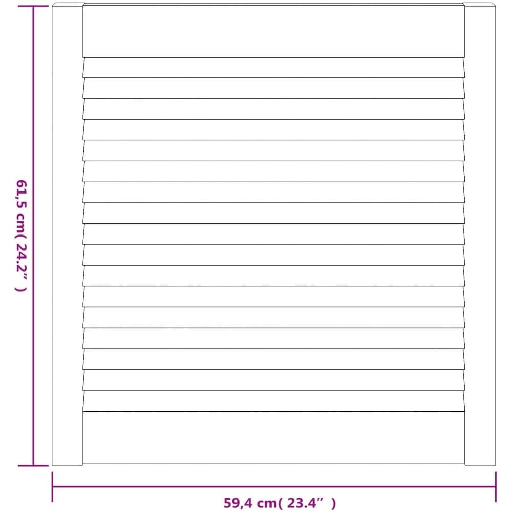 Anta con Design a Lamelle 61,5x59,4 cm in Legno di Pino - Foto 2