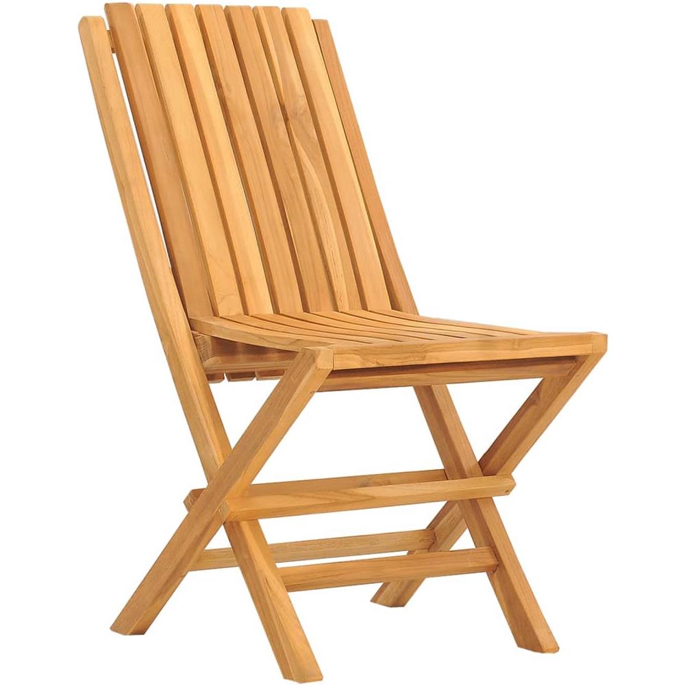 Sedie Da Giardino Pieghevoli 6pz 47x47x89cm Legno Massello Teak - Foto 3
