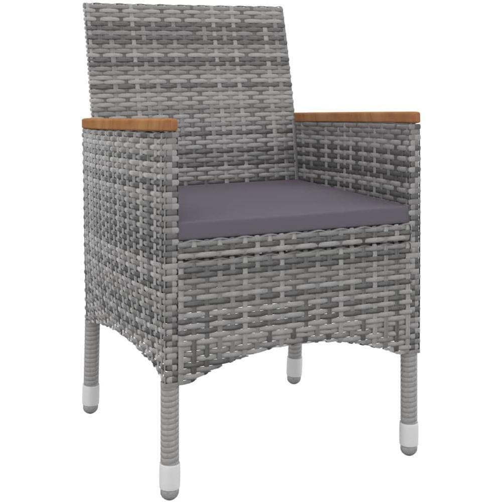 Set Da Pranzo Per Giardino 7 Pz Con Cuscini Polyrattan E Vetro - Foto 3