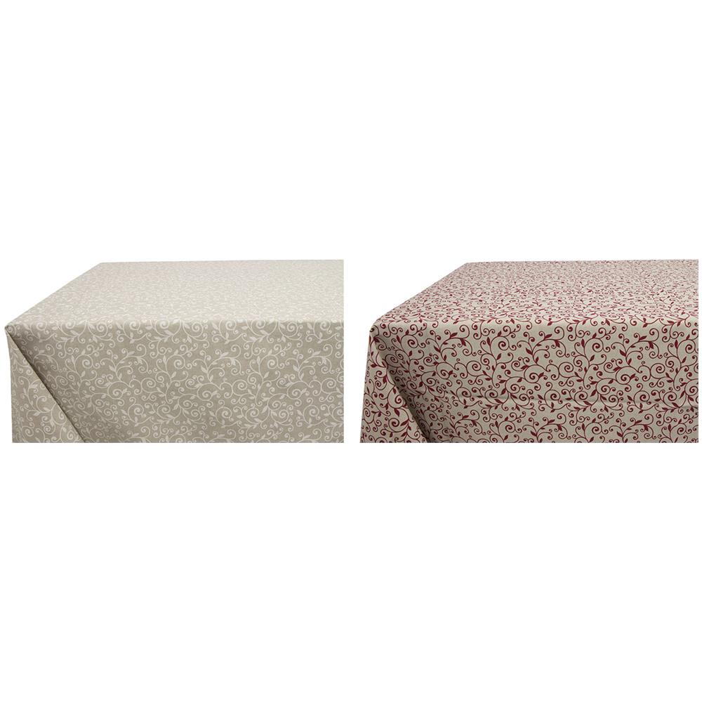 Tovaglia Miros Resinata Antimacchia Copritavolo Cucina Disegno Stefy 140x140 Bordeaux - Foto 2