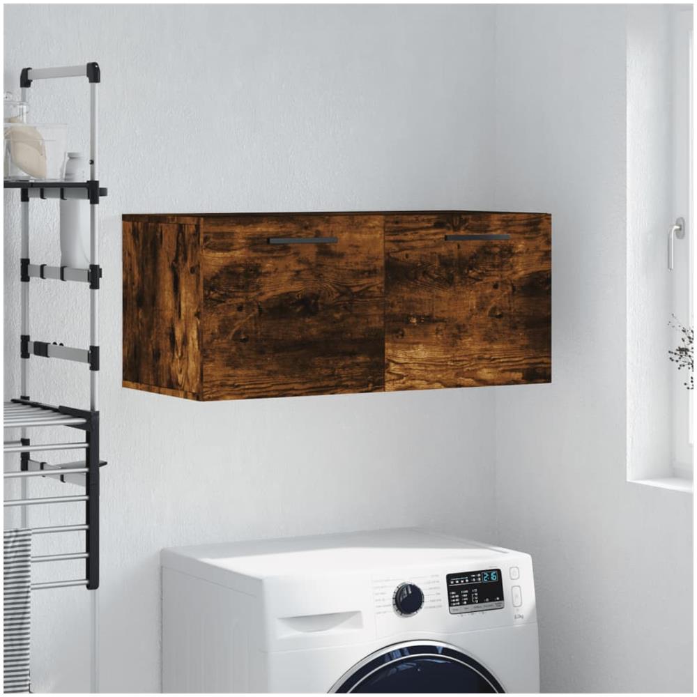 Mobile A Parete Rovere Fumo 80x36,5x35 Cm In Legno Multistrato - Foto 1