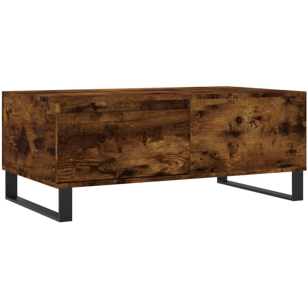 Tavolino Da Salotto Rovere Fumo 90x50x36,5 Cm Legno Multistrato - Foto 2