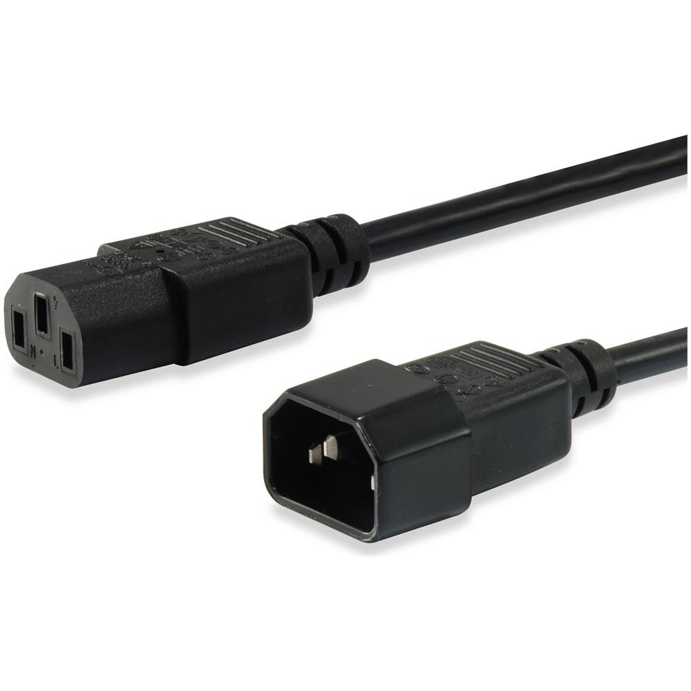 112101 cavo di alimentazione Nero 3 m Accoppiatore C14 Accoppiatore C13 - Foto 1