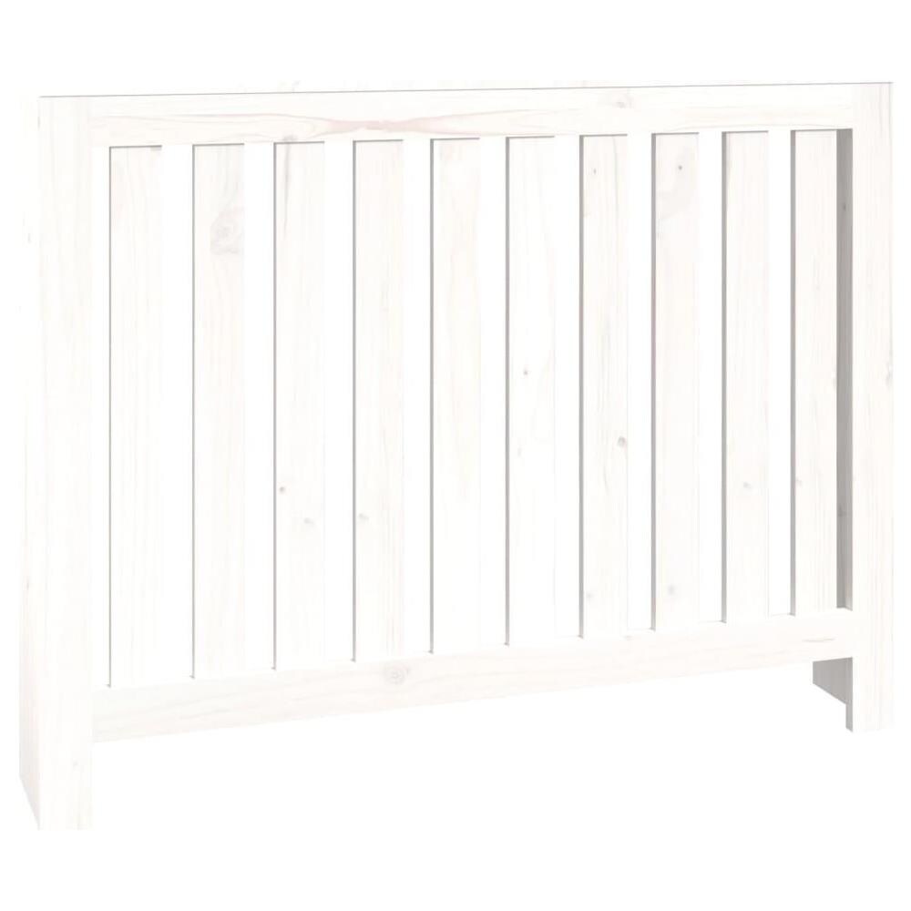Copertura Termosifone Bianca 108,5x19x84 cm Legno Massello Pino - Foto 1