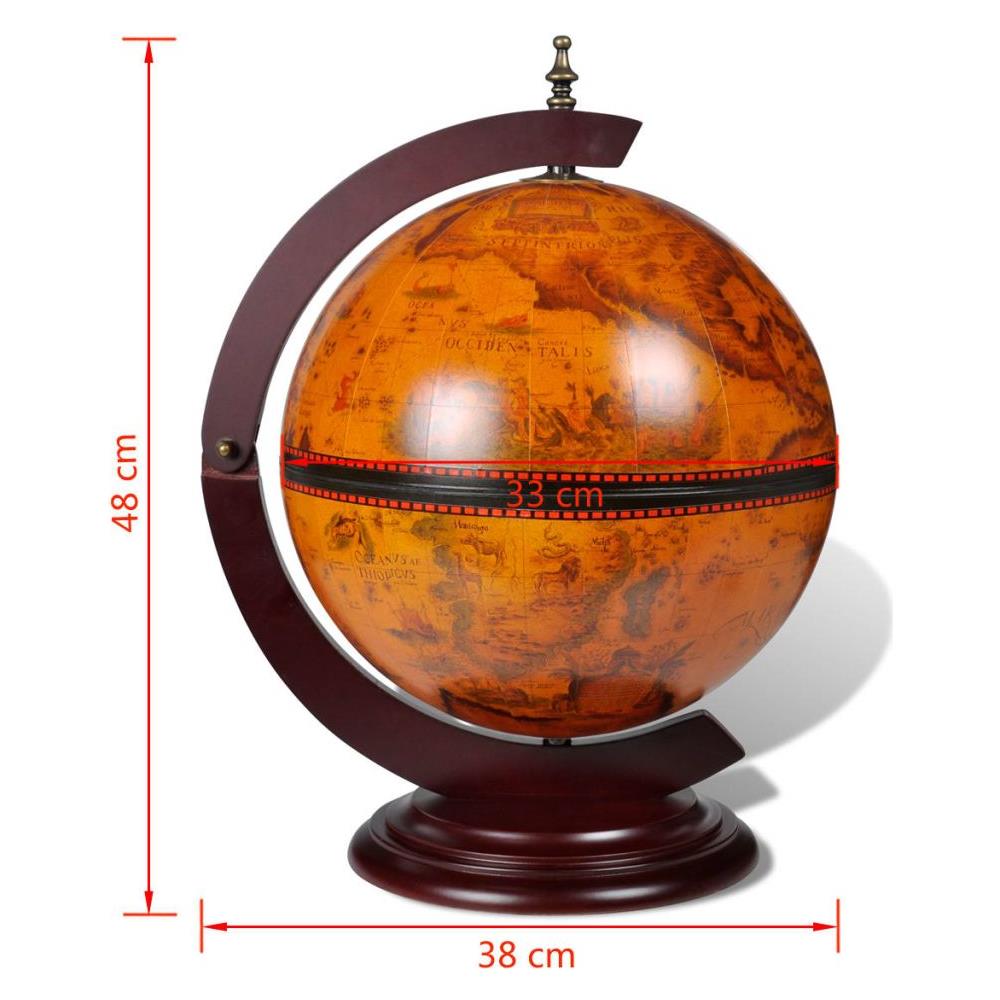 Mappamondo Porta Liquori / vini Vintage In Legno Massiccio - Foto 13