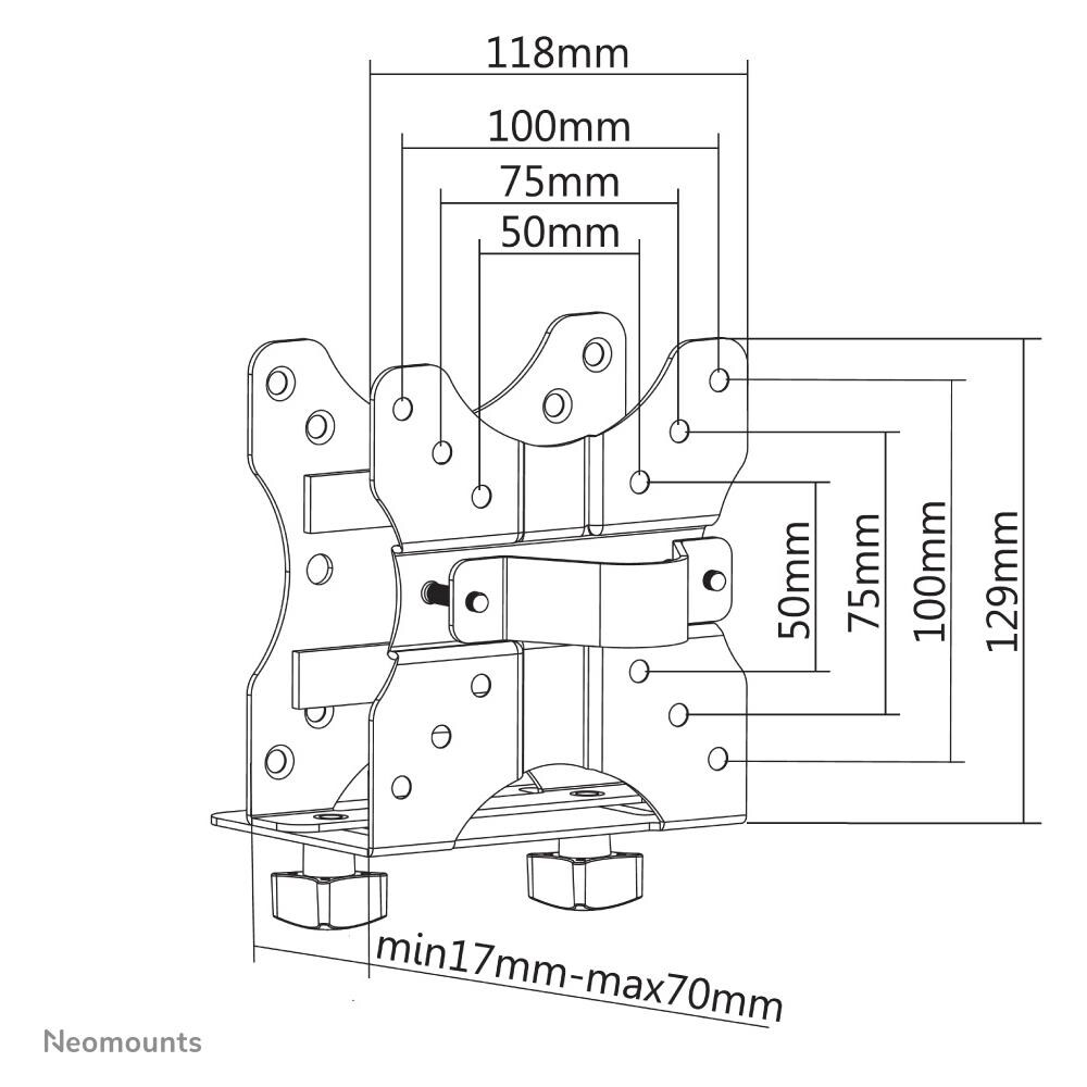 Supporto Stand CPU Montato sul Monitor Colore Nero - Foto 11