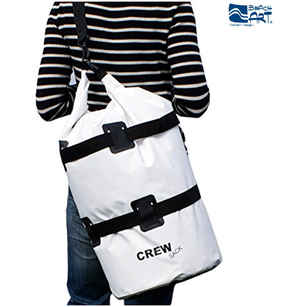 Borsa Zaino Stagna 45 Litri Impermeabile Nautica Moto Bianco Nero - Foto 1