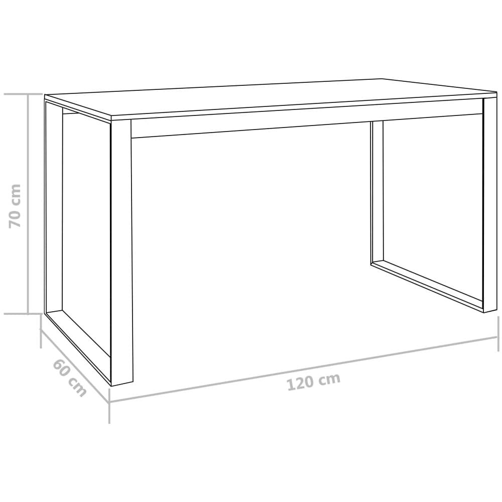 Scrivania Per Computer Nero E Rovere 120x60x73 Cm - Foto 10