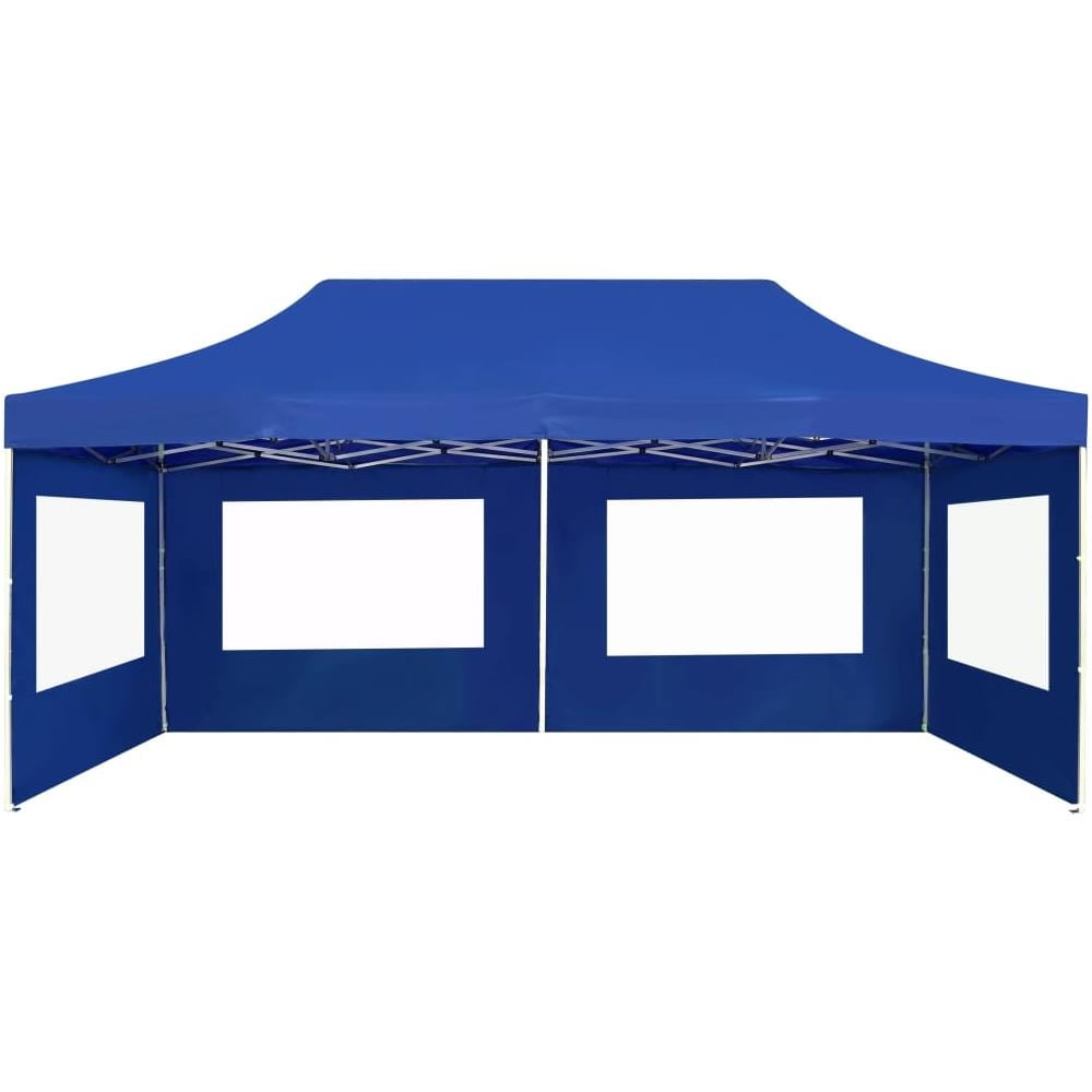 Gazebo Professionale Pieghevole Alluminio con Pareti 6x3 m Blu - Foto 11