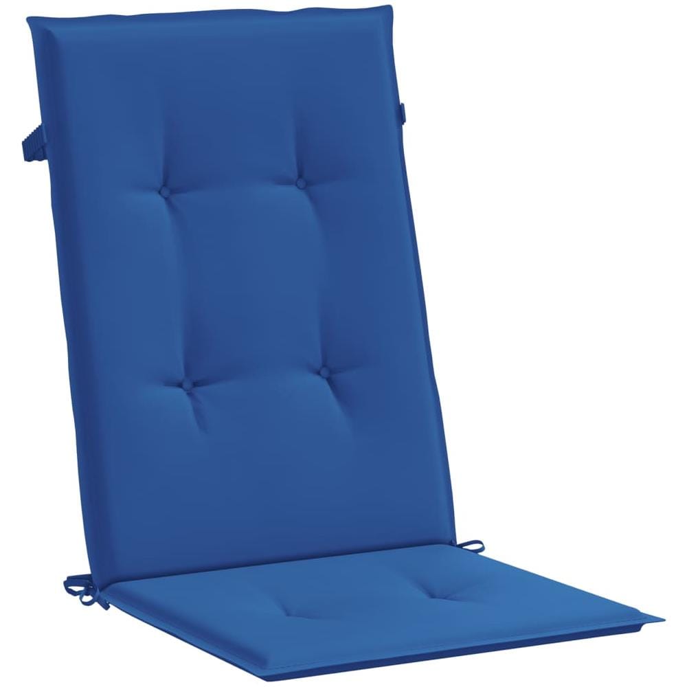 Cuscini per Sedie da Giardino 4 pz Blu Reale 120x50x4 cm - Foto 8