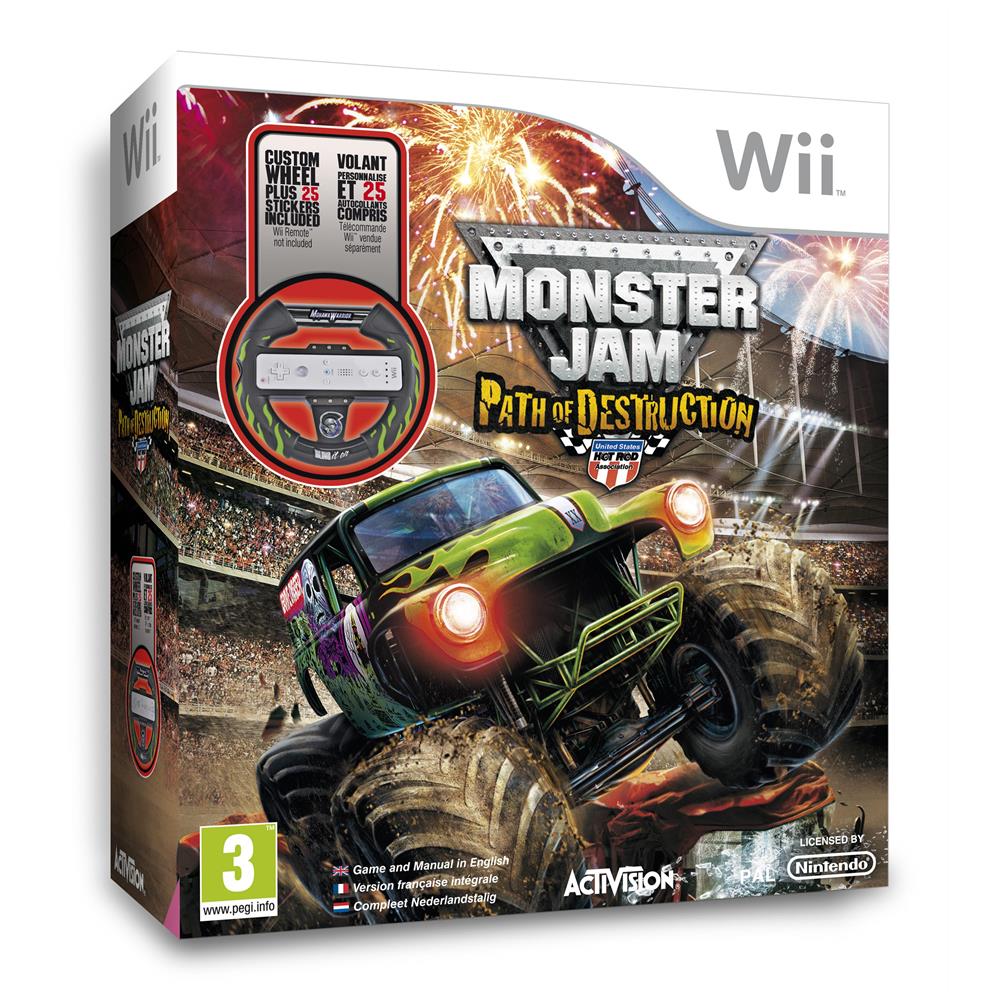 Activision Monster Jam: Path of Destruction Bundle, Nintendo Wii, Corse, E (tutti)  - Foto 1