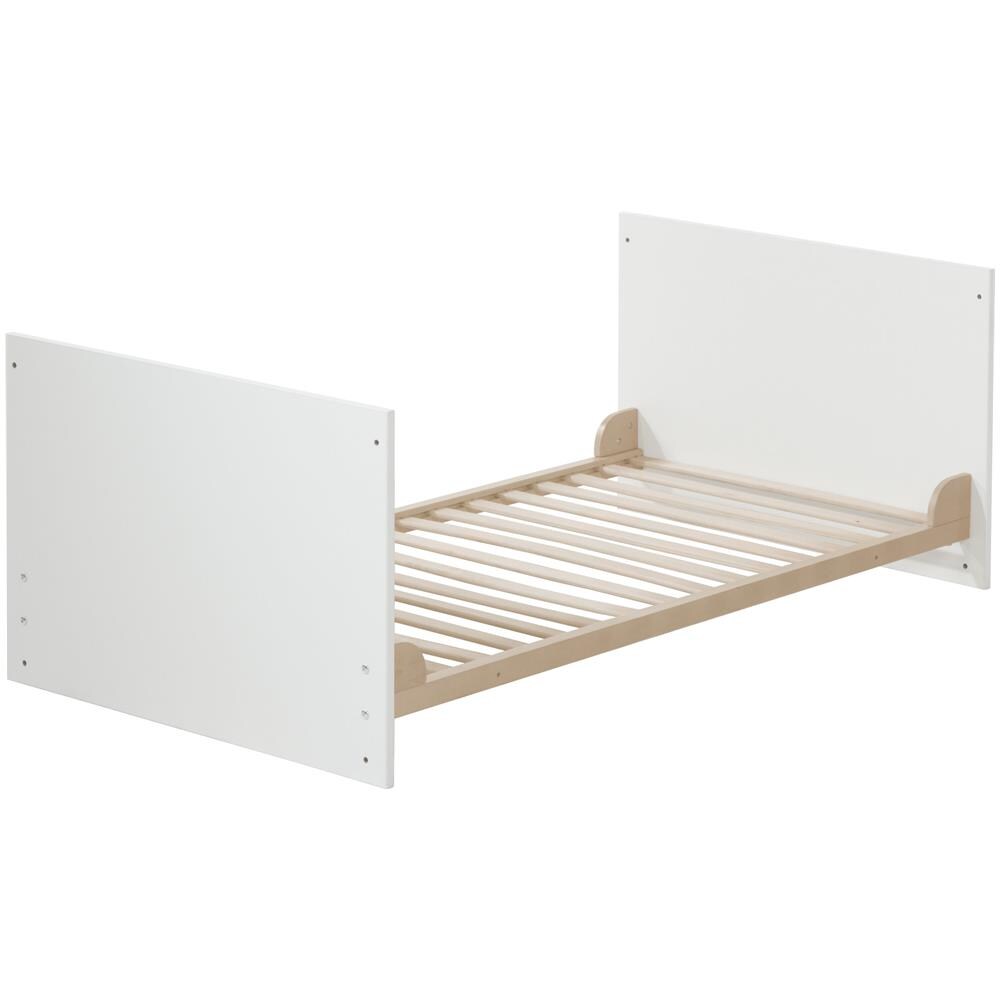 Lettino Combi ""gabriella"", 70 X 140 Cm, Bianco / naturale, Regolabile In Altezza, 3 Fasci, Convertibile - Foto 2