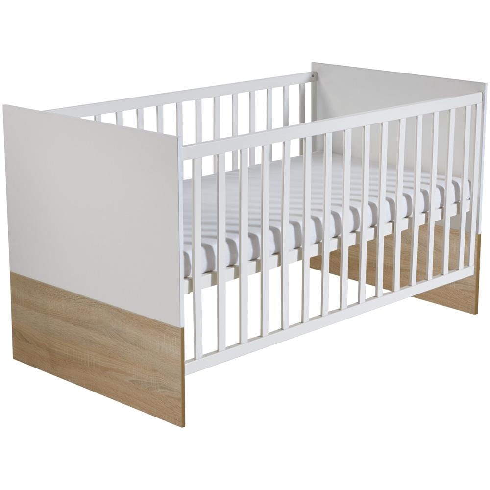 Lettino Combi ""gabriella"", 70 X 140 Cm, Bianco / naturale, Regolabile In Altezza, 3 Fasci, Convertibile - Foto 1