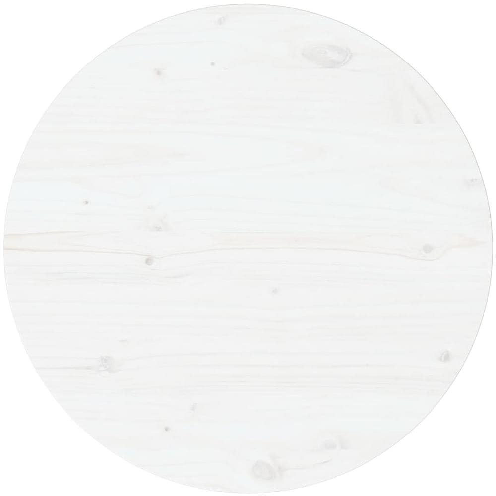 Piano Tavolo Bianco 60x2,5 Cm In Legno Massello Di Pino - Foto 1