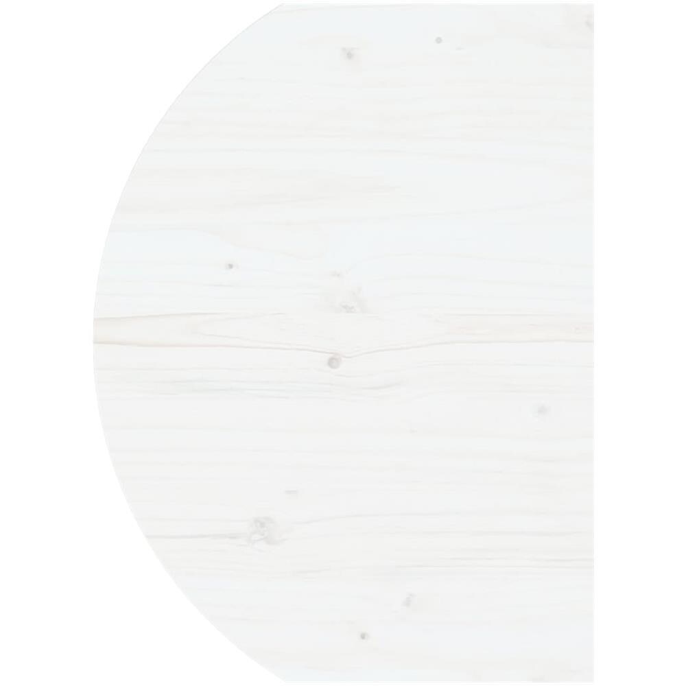 Piano Tavolo Bianco 60x2,5 Cm In Legno Massello Di Pino - Foto 2