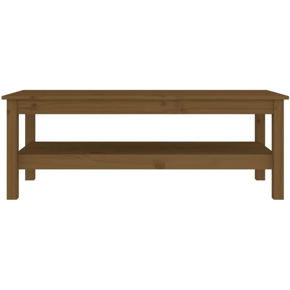 Tavolino Da Salotto Miele 110x50x40 Cm Legno Massello Di Pino - Foto 2