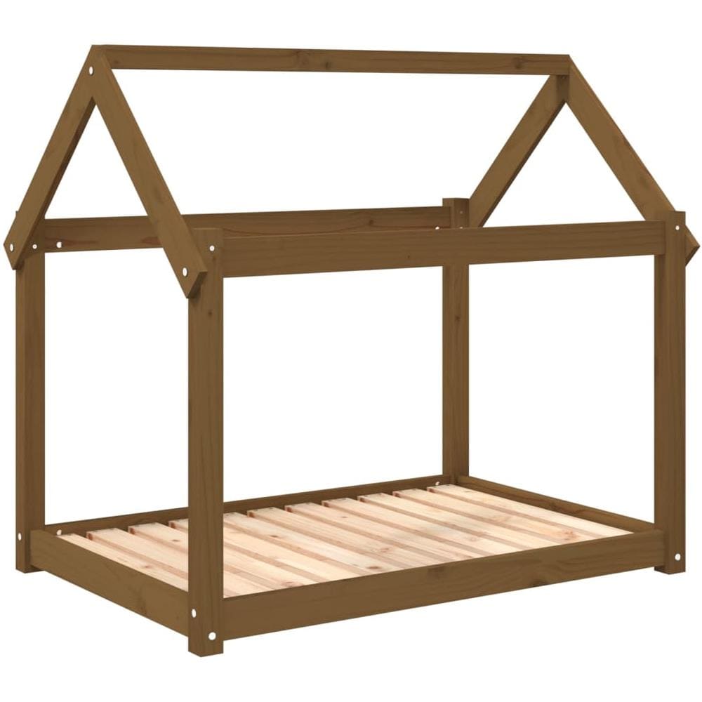 Cuccia per Cani Miele 101x70x90 cm in Legno Massello di Pino - Foto 1