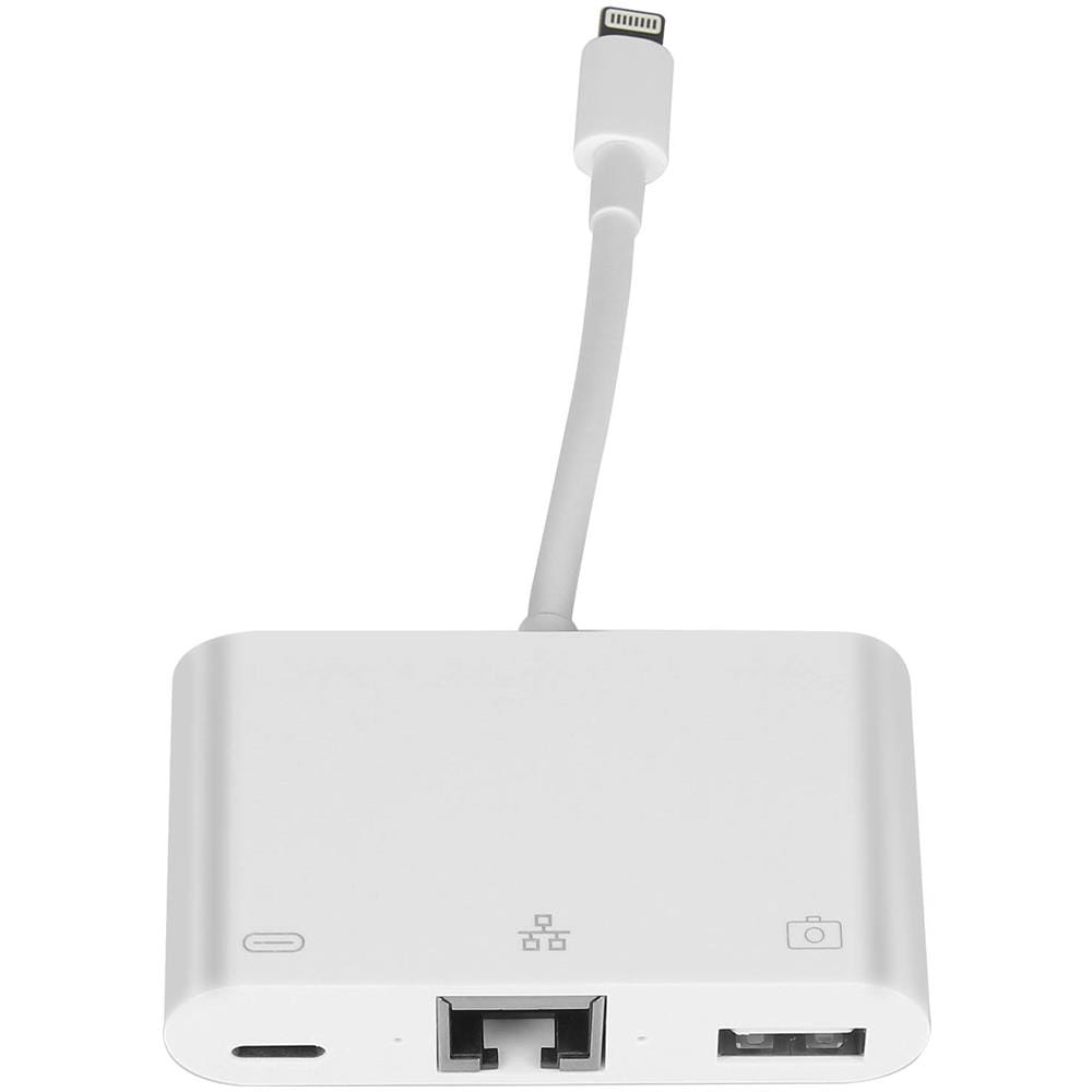 Adattatore Lightning A Ethernet / Usb-a / Usb-c Compatto Plug And Play Bianco - Foto 1